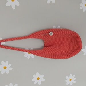 The Sak 120 Hobo Bag In Apricot Crochet Coral Orange